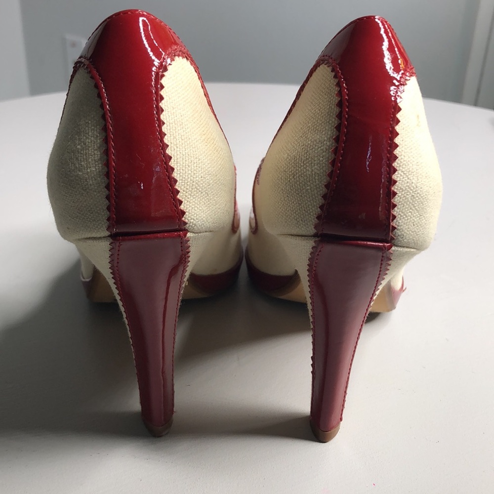 πHPπCole Haan Nike Air canvas/red heels - Picture 5 of 7